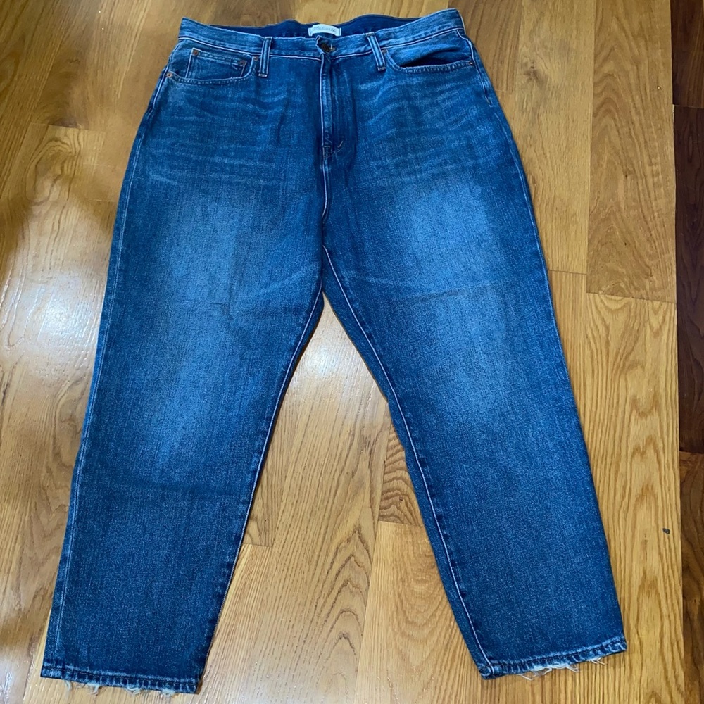 NWT Madewell Mom Jean High rise straight Denim Jeans 34 Downey Wash AG375 - Picture 2 of 16